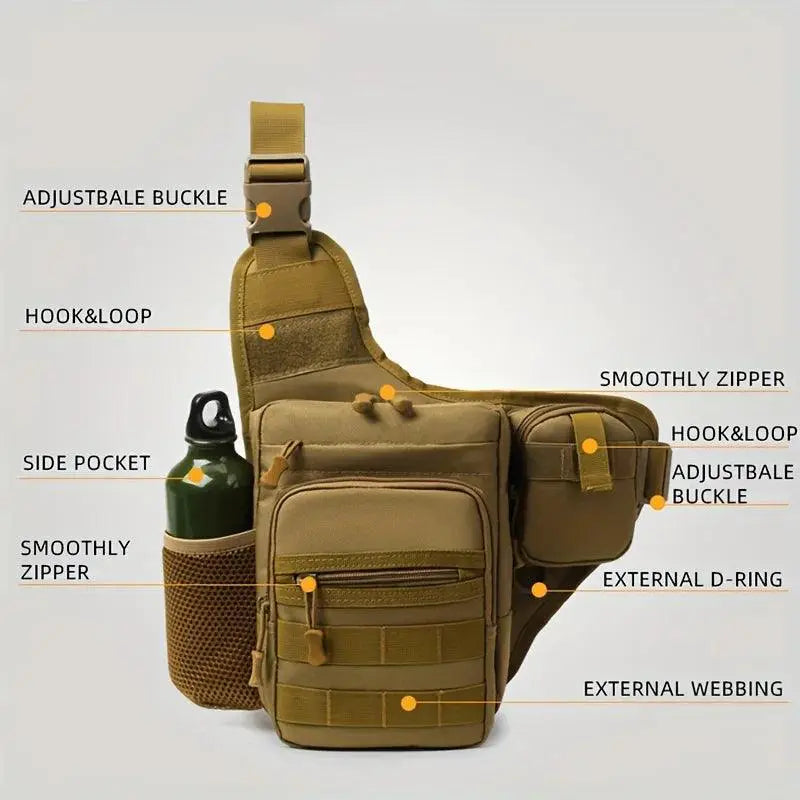 Versatile Waterproof Fishing Shoulder Bag For Outdoor Sports
