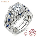 Princess Moissanite Ring in Sterling Silver Newshe