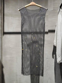 Diamond Mesh Party Dress Elegant Midi Vestido for Events