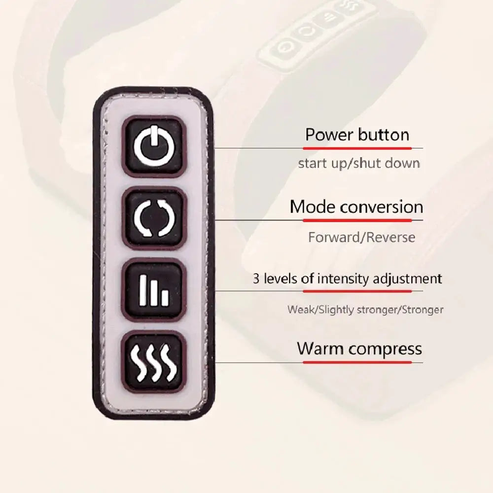 Ergonomic Electric Foot Massager Hot Compress Shiatsu Kneading Leg Calf Muscle Relax Circulation Multifunctional Heat Massager