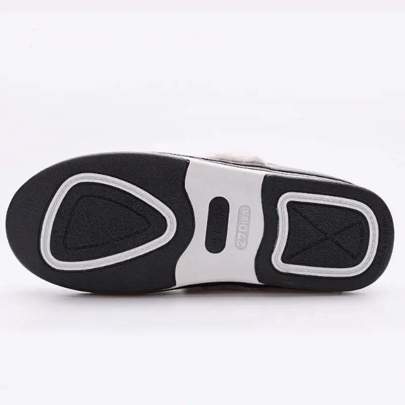 Unisex Warm Fur Slippers Waterproof Indoor House Shoes