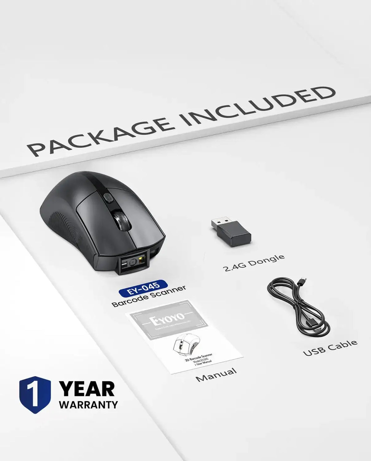 Wireless Barcode Scanner Mouse — product view 8
