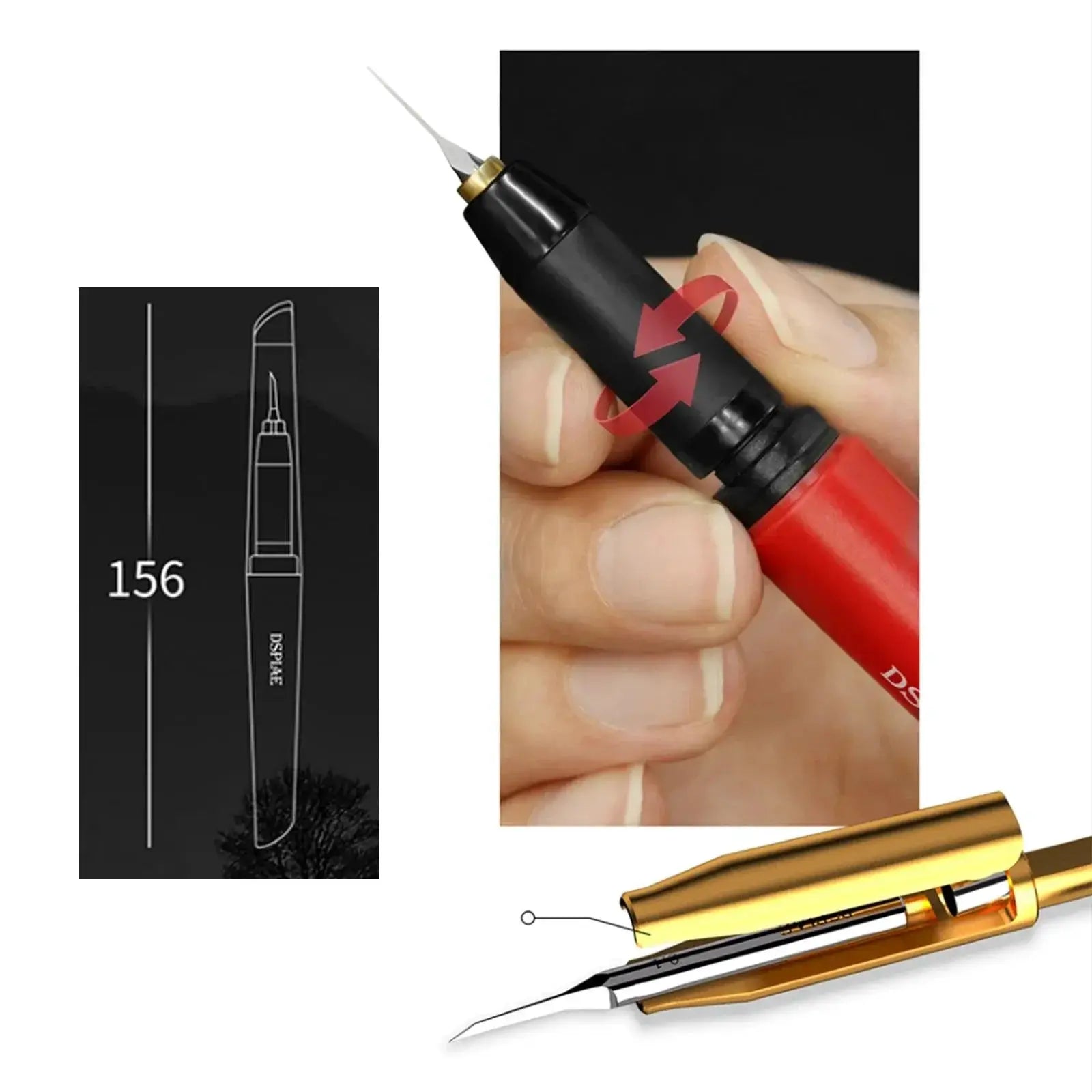 DSPIAE Dawning Push Broach Holder Diy Tools Knife Kit