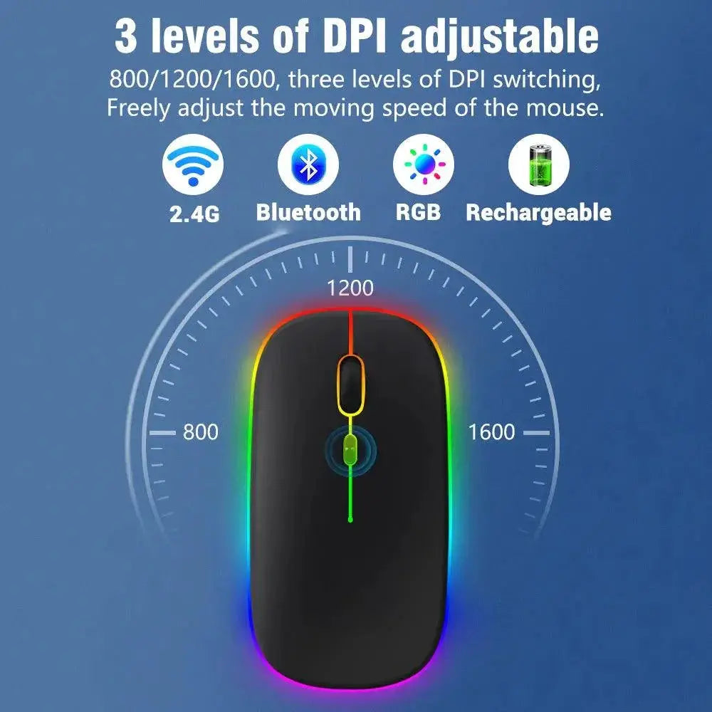 EMTRA Multilingual Backlit Keyboard And Mouse Portable Power