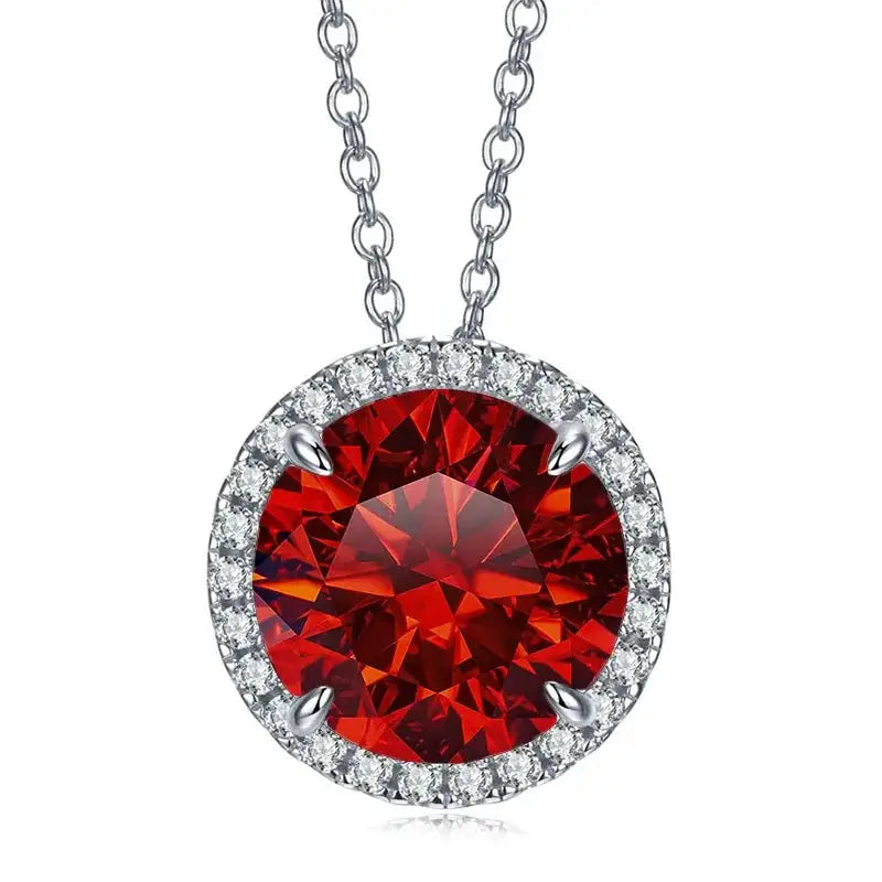 Moissanite Pendant Necklace in Sterling Silver Carat Classic — product view 7
