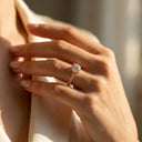 Round Moissanite Ring in Sterling Silver Carat