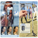 Selfie Stick Tripod - Long Reach Bluetooth Remote