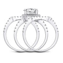 Square Moissanite Ring in Sterling Silver