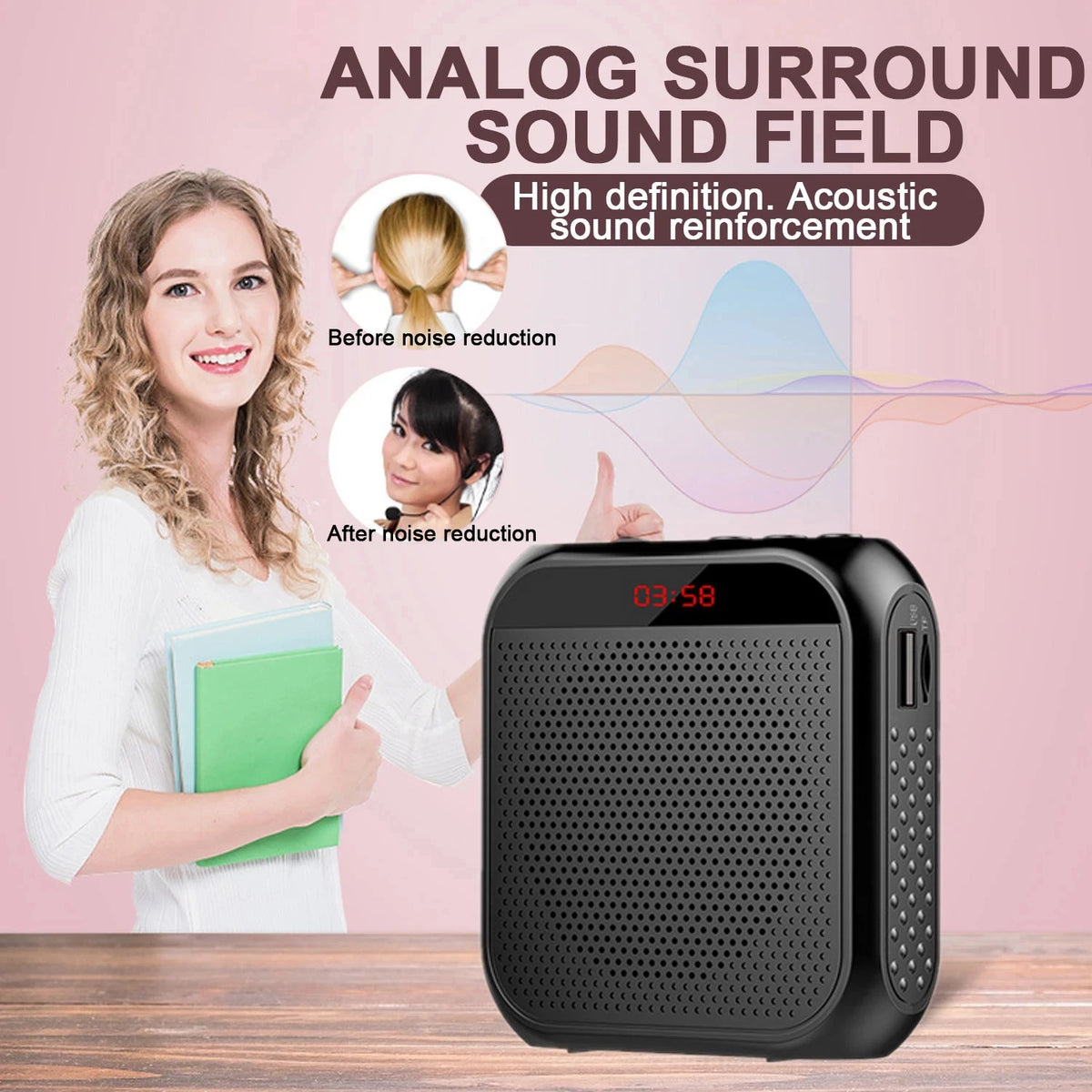 Portable Adjustable Voice Amplifier Speaker