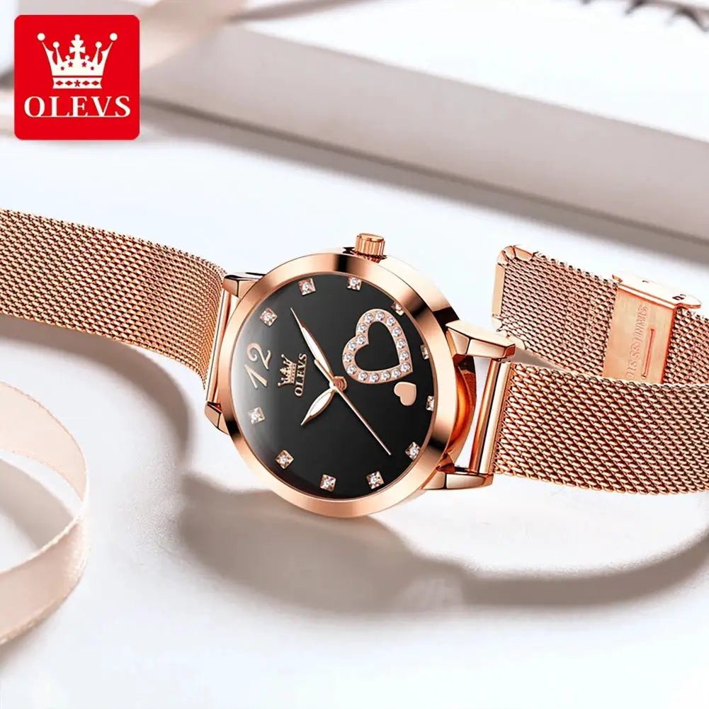Olevs Stainless Mesh Womens Watch