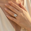 Emerald Moissanite Ring In Silver