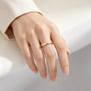 Chic Gold Plated Moissanite Wedding Ring