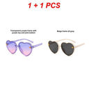 Cute Heart-Shaped Kids Sunglasses with UV Protection Glasses