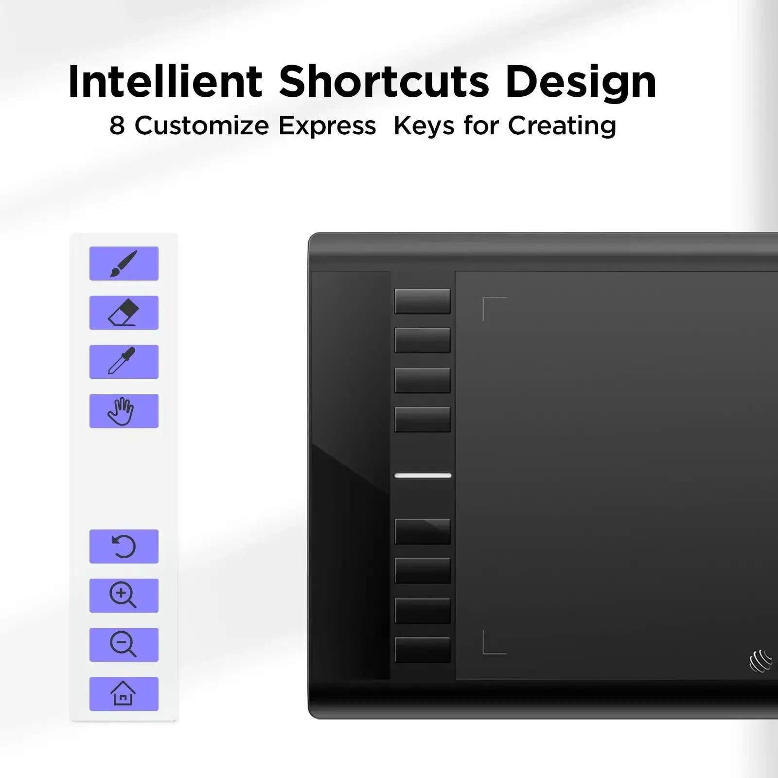UGEE M708 10 Inch Digital Graphic Tablet With 8 Hotkeys