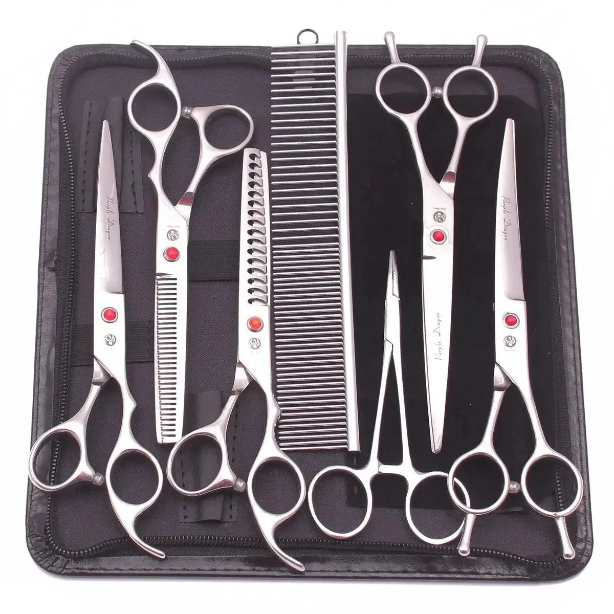Purple Dragon Professional Pet Grooming Scissors Set