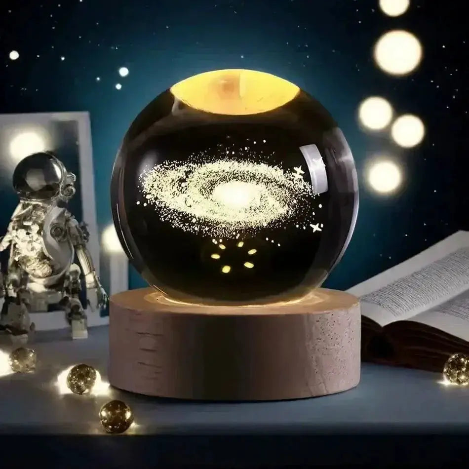 Crystal Ball Lamp Galaxy Projection Usb Night Light