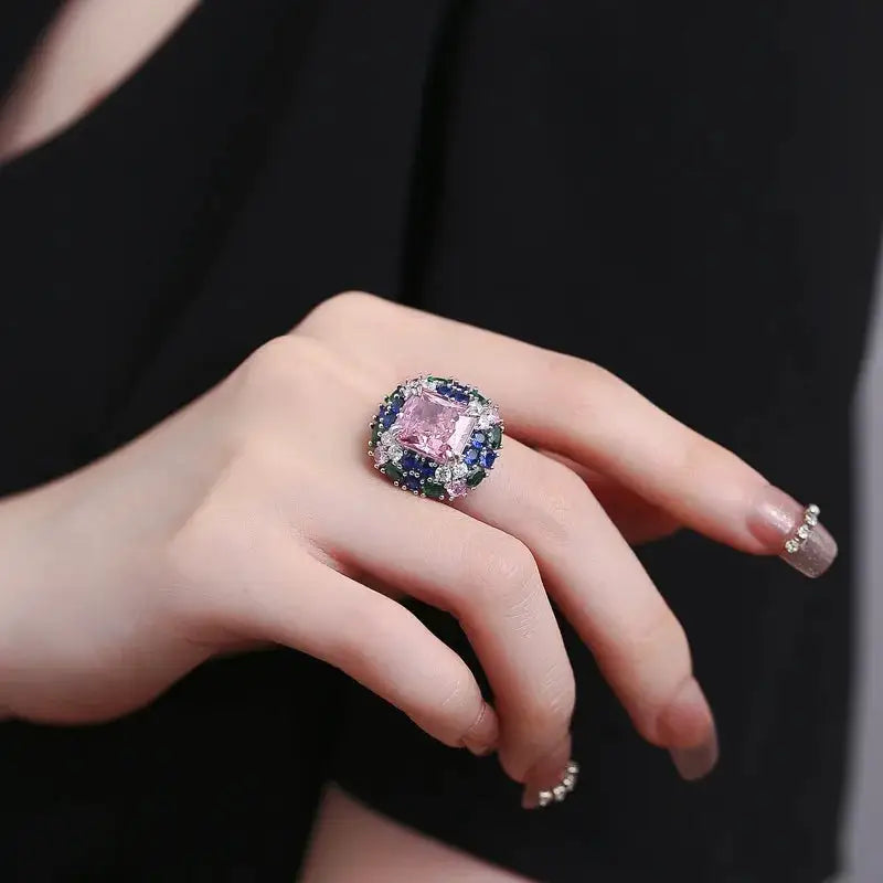 Sterling Silver Silver Adjustable Moissanite Ring — product image 1