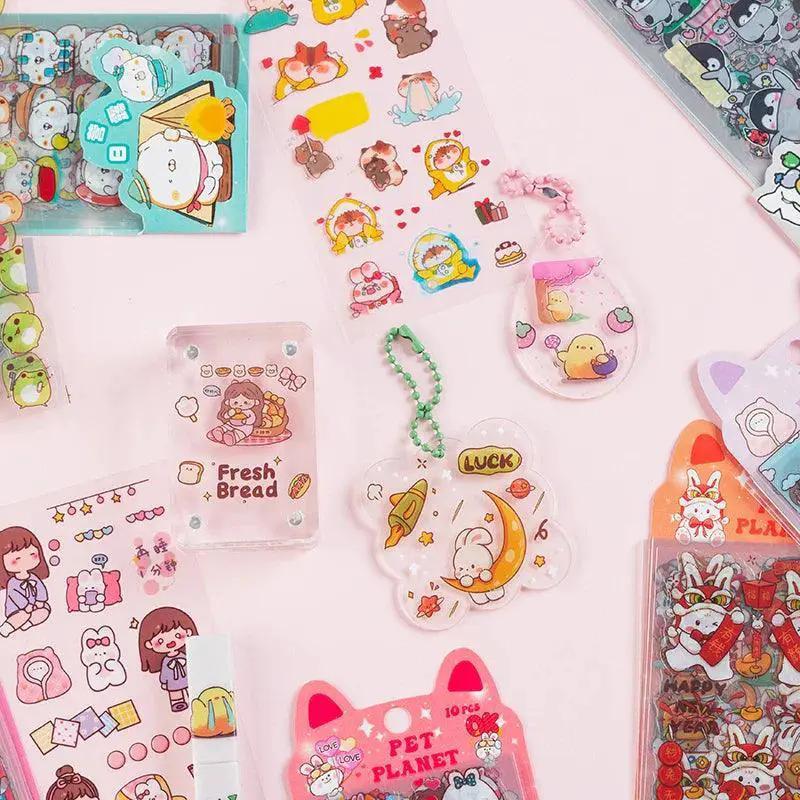 Scrapbooking Diary Stickers For Girls Cute Stationery Set