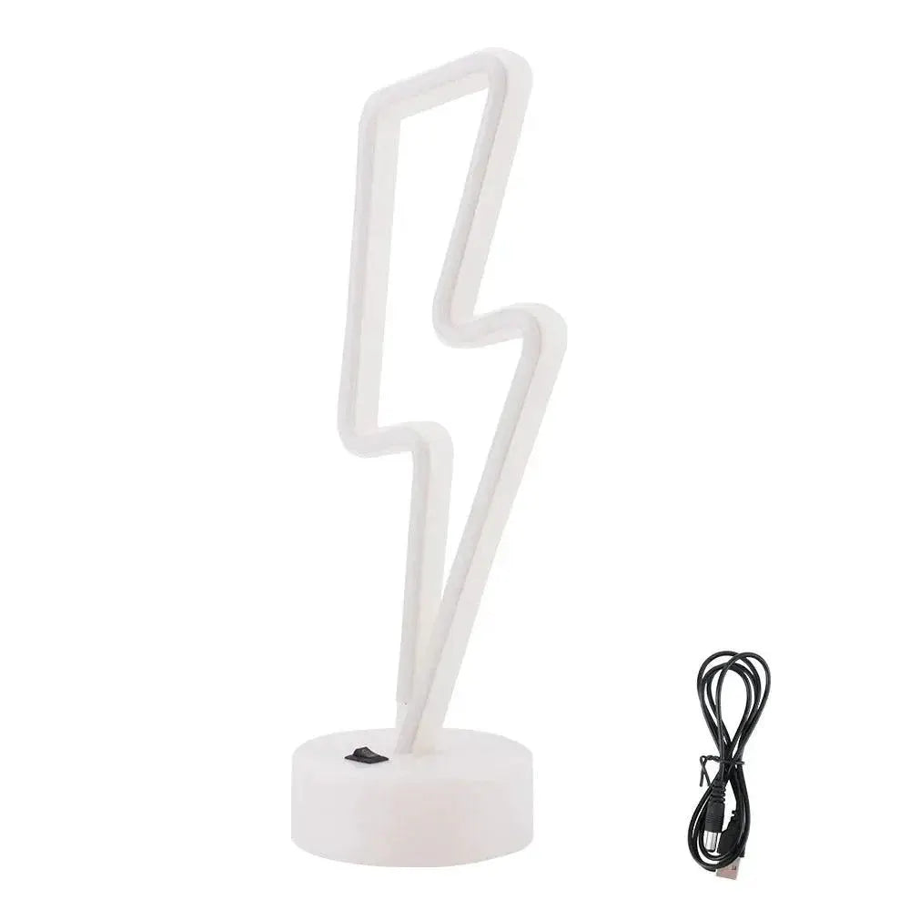 Cute Neon LED Night Light Battery Powered Flamingo Unicorn
