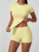 Women Yoga Butt Lifting Shorts High Waist Control