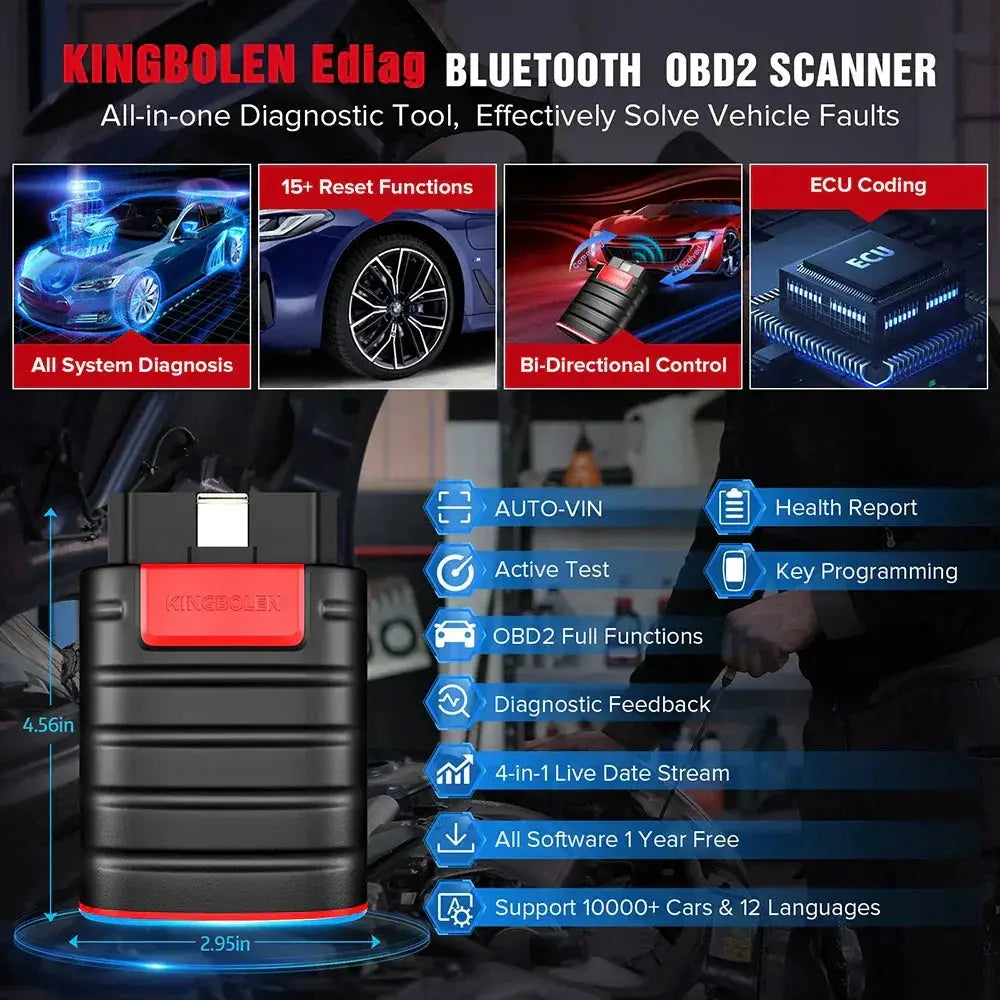 Kingbolen Ediag OBD2 Diagnostic Tool Full System Functions