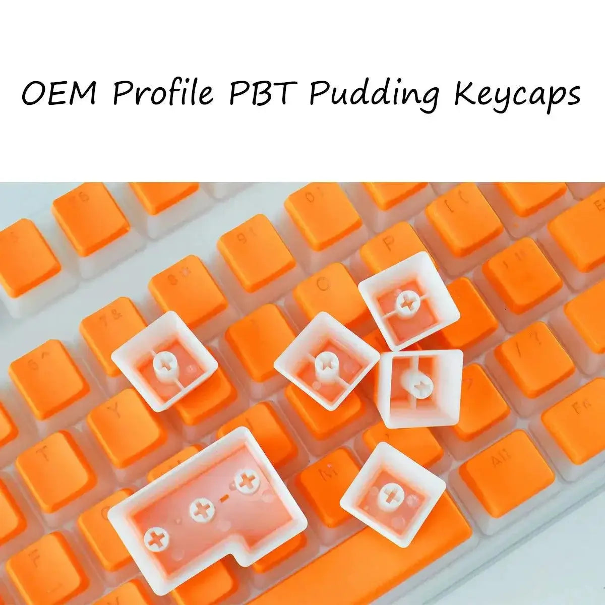 Enhanced Gaming Pudding Keycaps Dual Color RGB Backlit Set