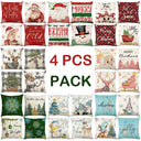 Cozy Pillow Covers Set 4 for Xmas Decor