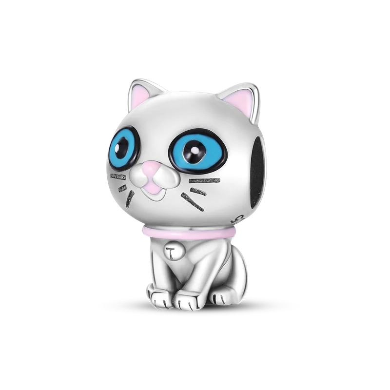 Cat Collection Silver Charm Bead