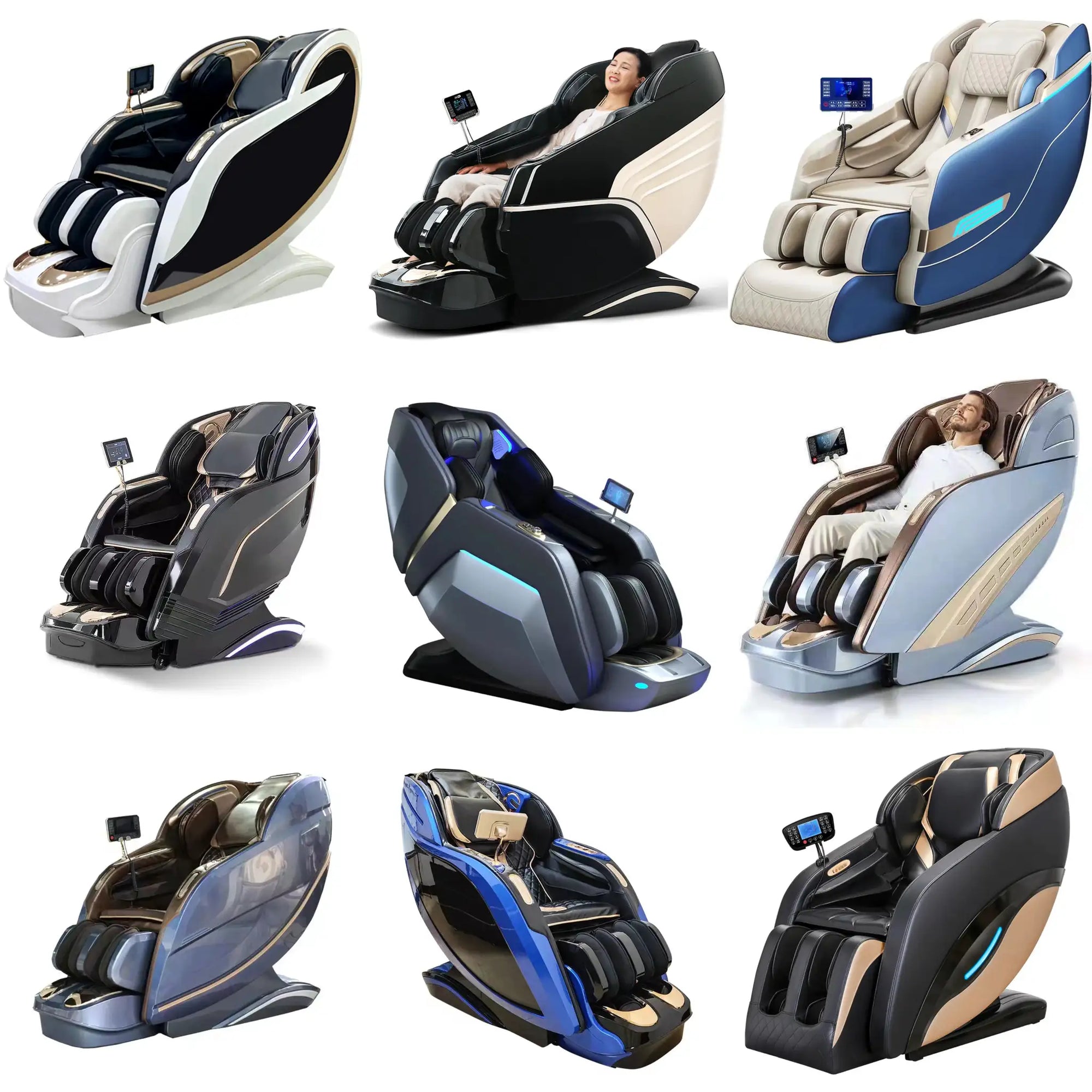 China Guangdong 4D Luxury zero Gravity Full Body Home Use Spa Shiatsu Massage Chairs with Foot Massage Factories Manufacturer