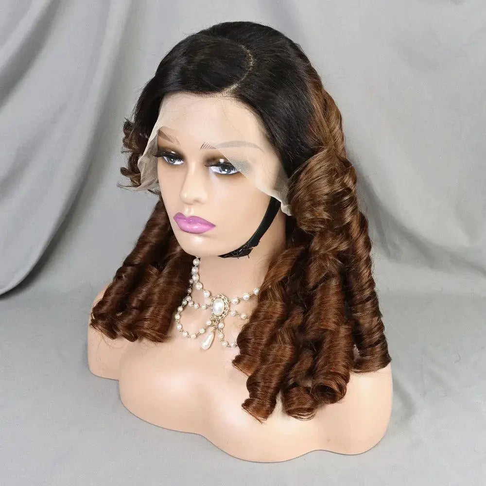 Bouncy Curly 13x4 Lace Human Hair Wig 300 Percent Density