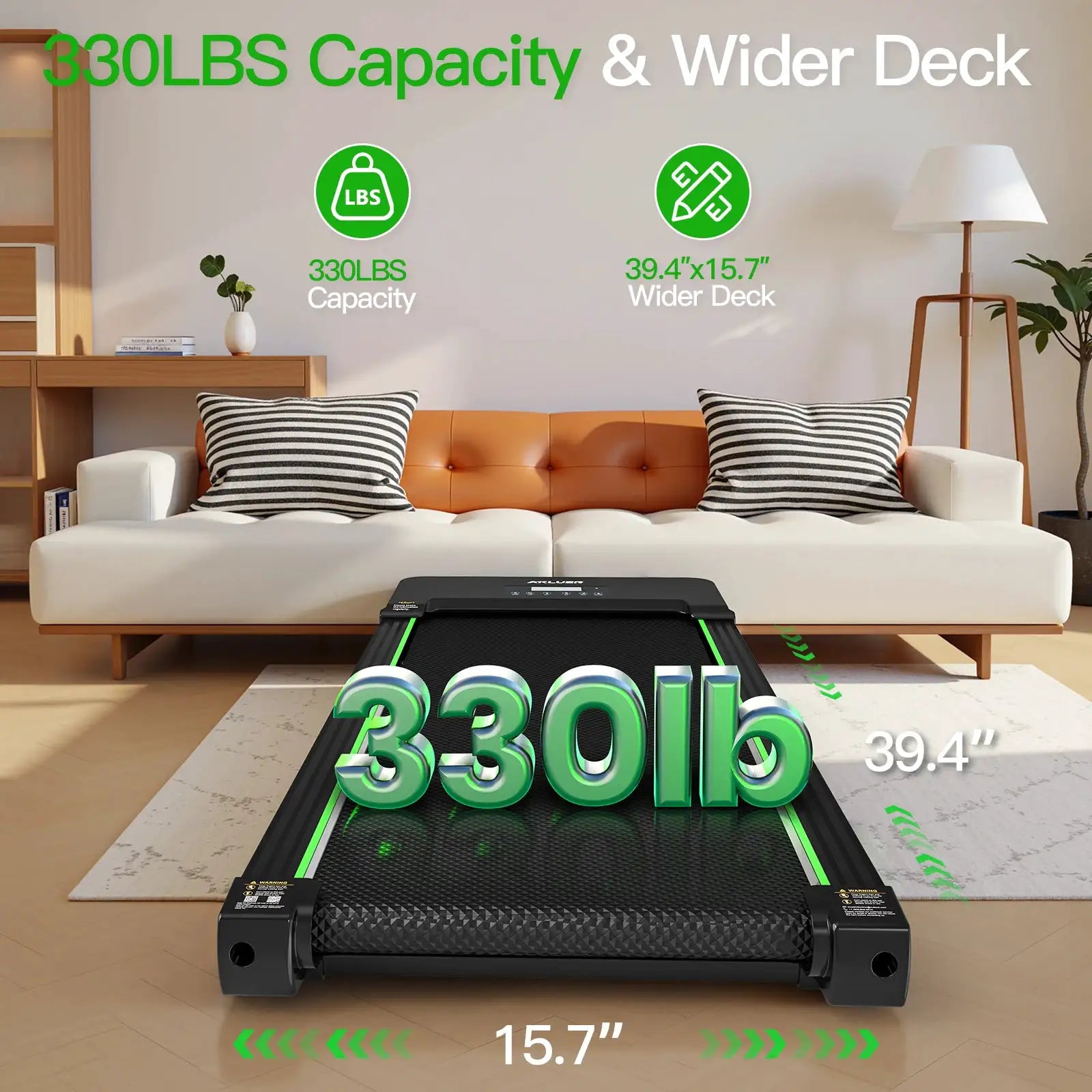 Akluer Walking Pad with 12% Auto Incline, Under Desk Treadmills for Home and Office, 2.5HP Quiet Portable Walking Pad with Smart App Scenic Routes & Bluetooth Speaker for Home Hiking