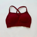Seamless Backless Sports Bra for Women Medium Support Crop Top