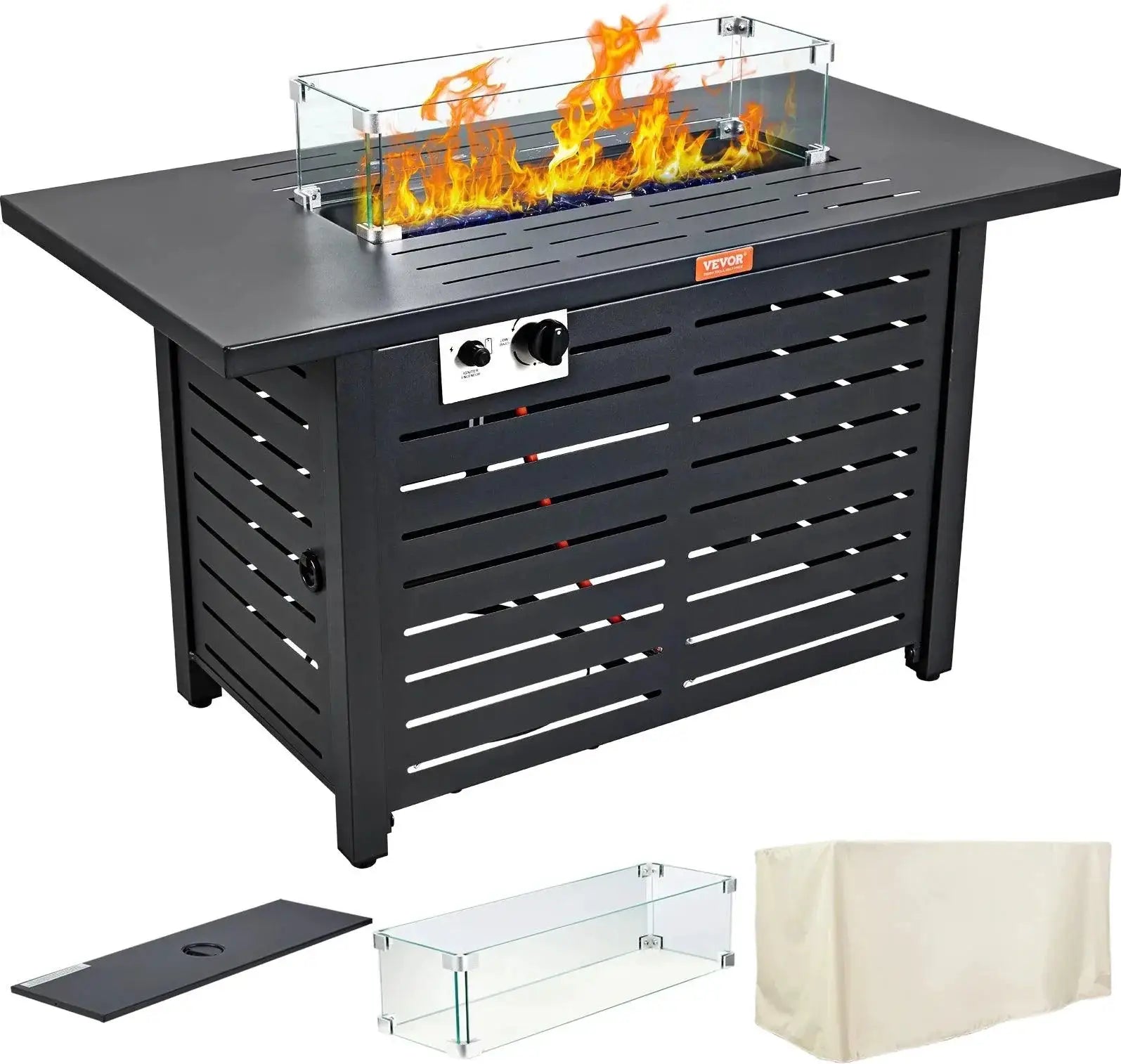 Vevor Gas Fire Pit Table 43 To 54 Inches 50000 BTU Propane