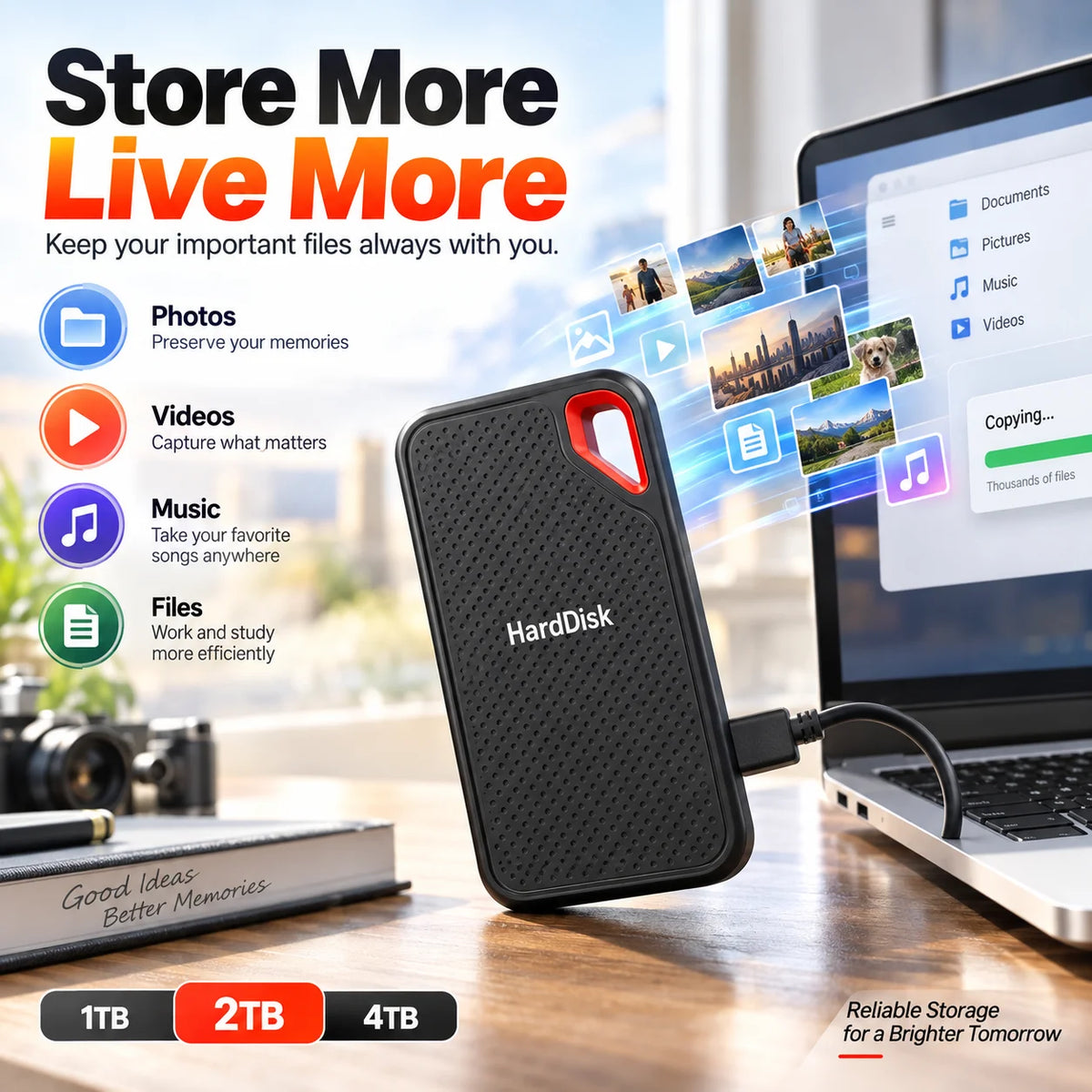 Portable Desktop External SSD Drive