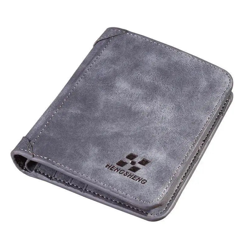 Slim Leather Hipster Wallet with Compartments for Modern Men
