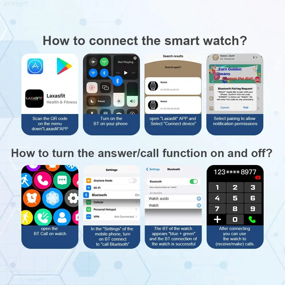 Laxasfit T900 Ultra Bluetooth Smartwatch Health Monitoring