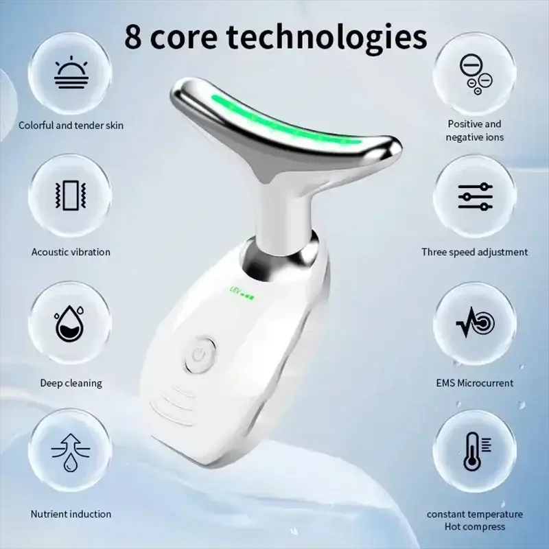 EMS Microcurrent Chin Lifting Facial Neck Beauty Device - OurLum.com