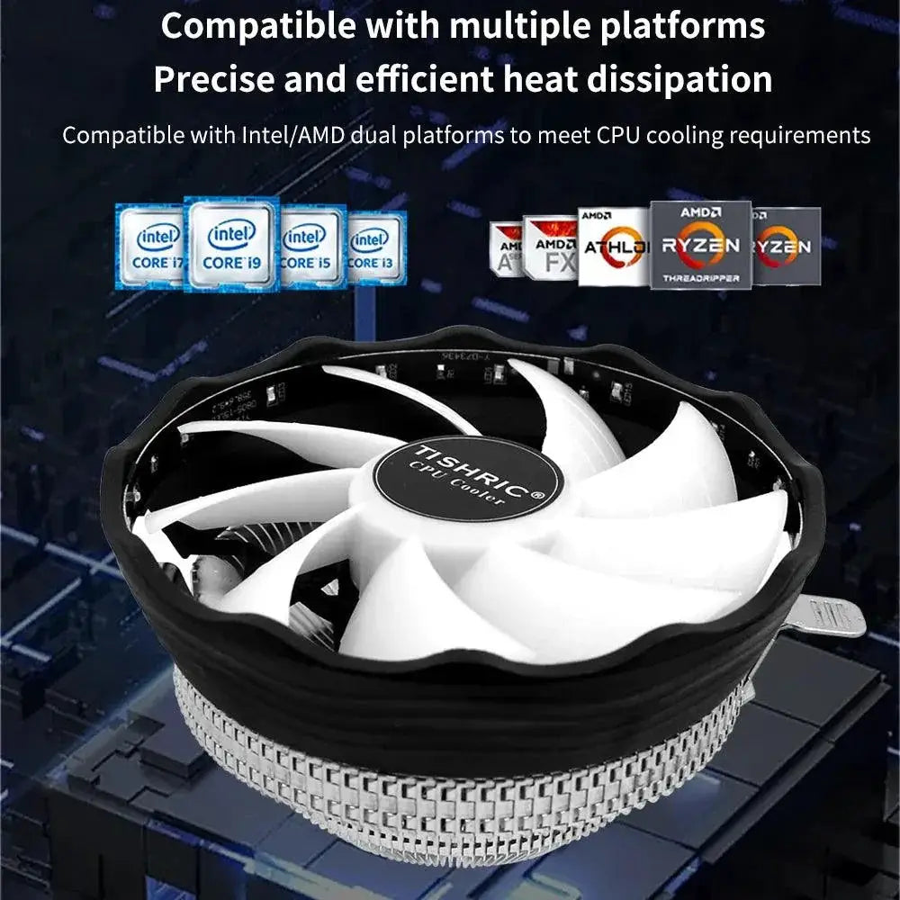TISHRIC Enhanced RGB CPU Cooler For Gaming Performance