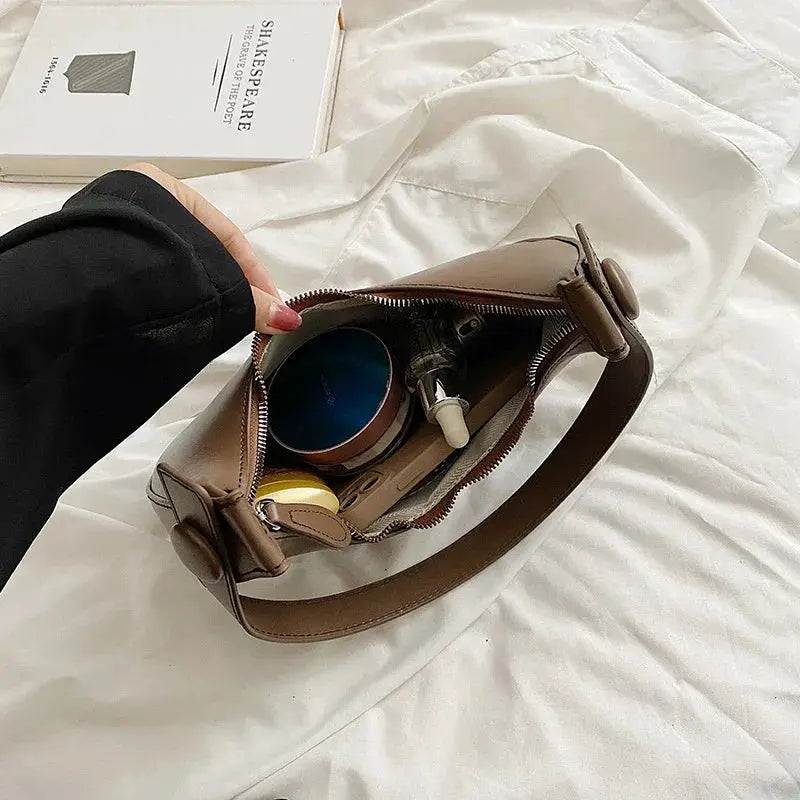 Armpit Bags Cute Half Crescent PU Leather Bag For Women