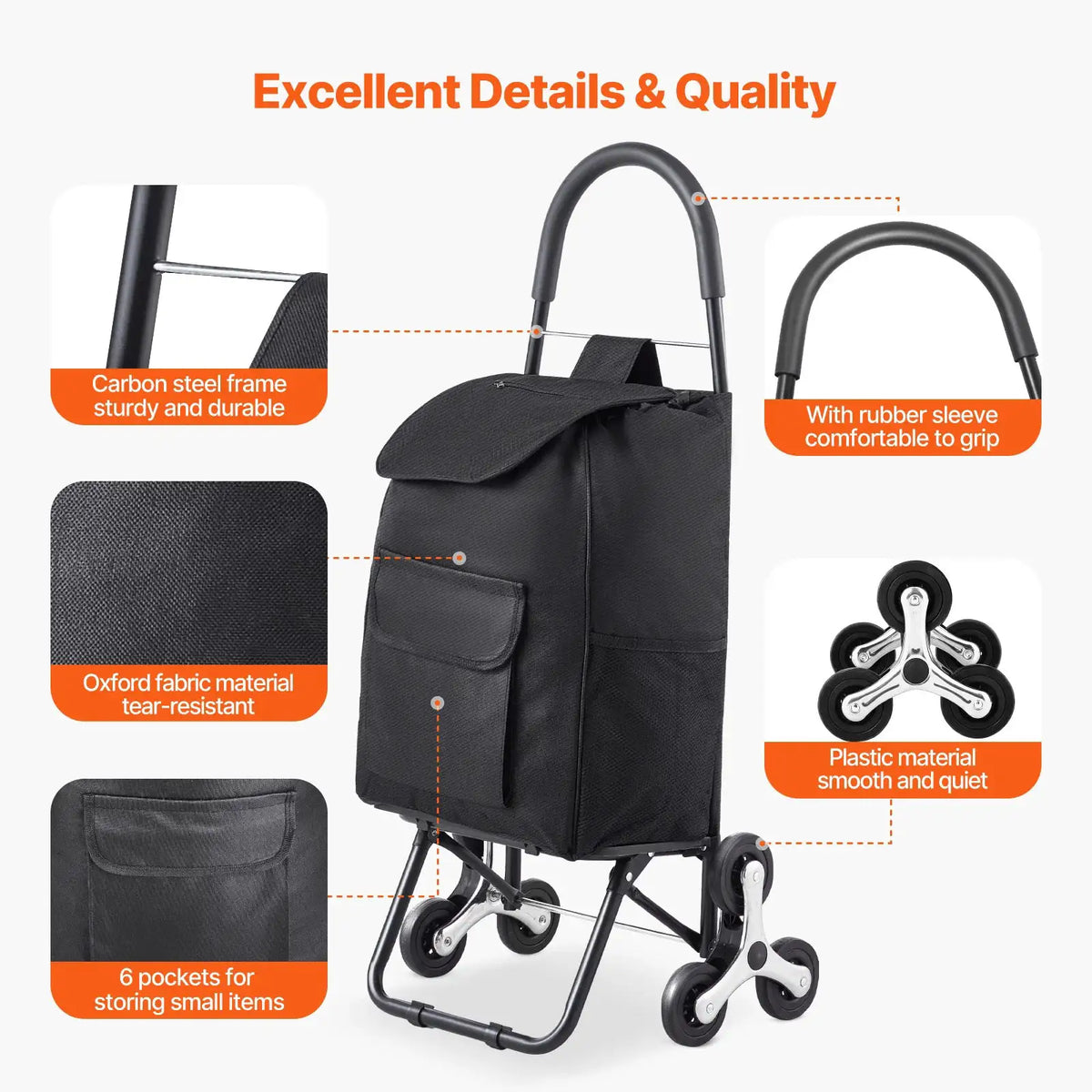 Portable Foldable Stair Climbing Cart — product image 6