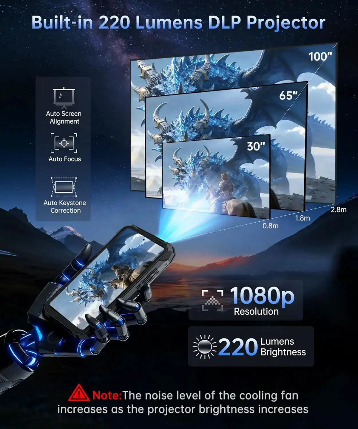 Rugged Android Projector Phone — product view 2