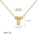 3D Bubble Initial A-Z Mini Necklace Gold Plated Jewelry Gift