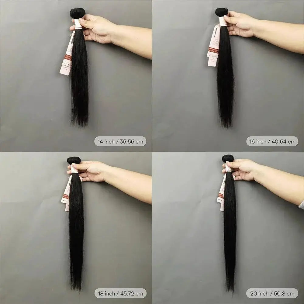 Straight Human Hair Bundles 26 28 30 Inches Brazilian Weave
