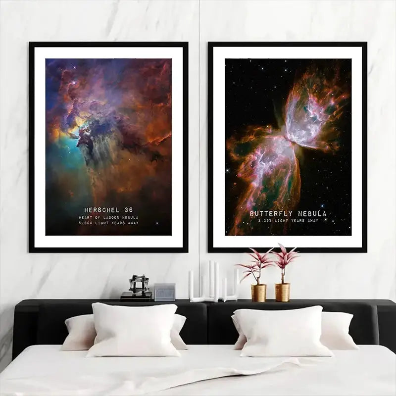 Universe Space Poster Prints Veil Rosette Nebula Black Hole Galaxy Canvas Painting Modern Wall Art Pictures Bedroom Home Decor