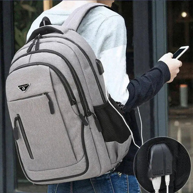 Large Capacity Laptop Backpack For Men 15.6 Inch Oxford