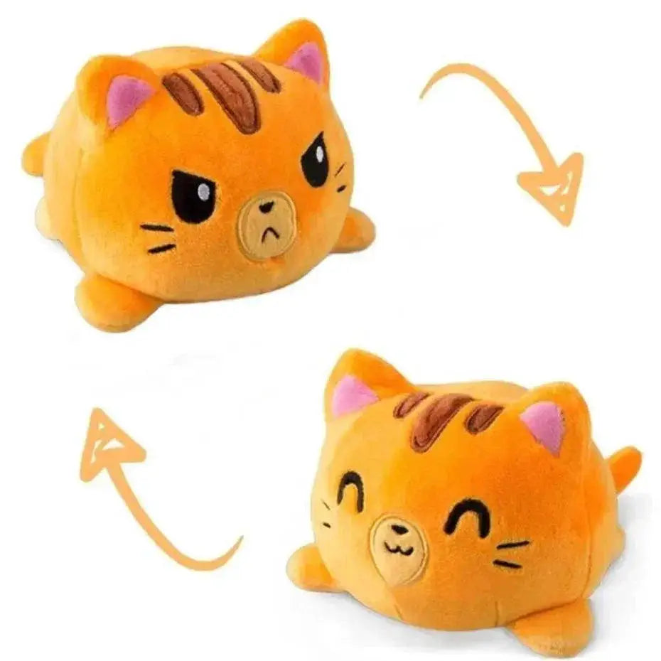 Double Sided Cat Plush Toy Soft Safe Kids Birthday Gift