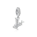 Sterling Silver Charm Star Letters