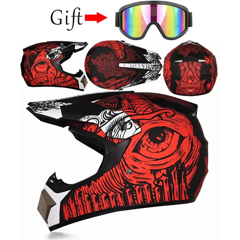 Orz Off Road Racing Moto Helmet — product view 9