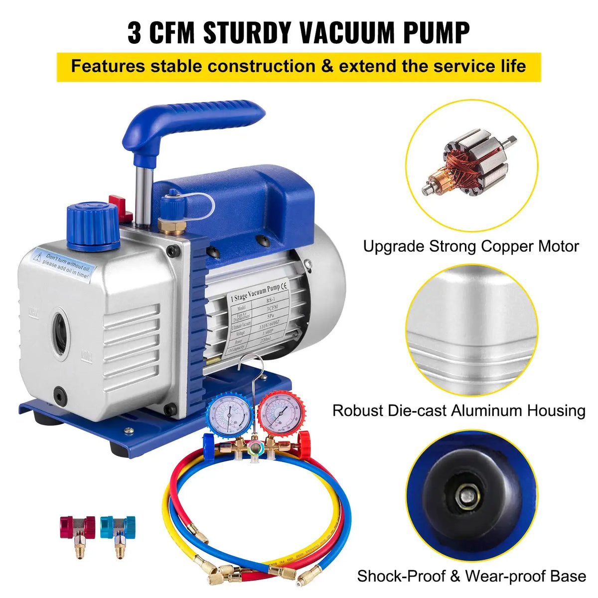 Ac Vacuum Pump With Manifolds — product image 3