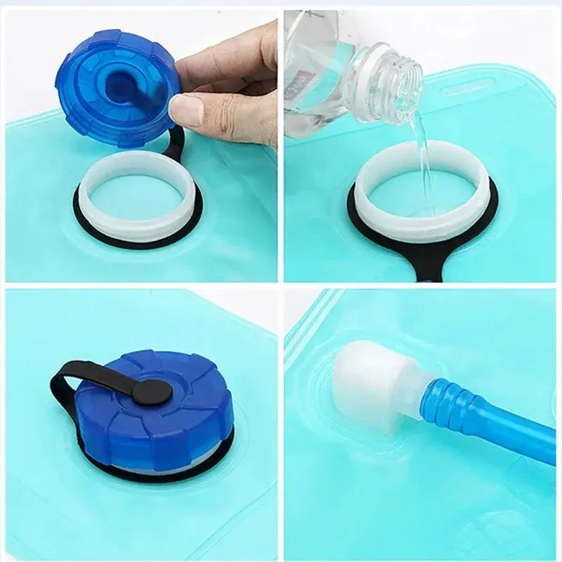 2L Portable Hydration Bladder With Drinking Tube for Cycling